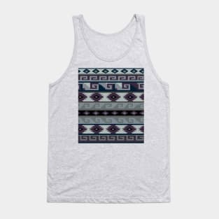 Southwest Tribal Graphic Design - Burgundy Gray Tank Top